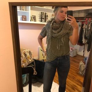 Chunky Cable knit infinity scarf